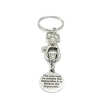 Keychain Gift, The Only Way To Achieve The Impossible Is To Believe The Impossible Keychain, Encouraging Gift, Believe And Achieve