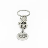 Keychain Gift, The Harder You Work, The Luckier You Get Keychain, Encouraging Gift, Sports Player Gift, Goal Setting Gifts, New Business