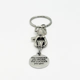 Keychain Gift, The Harder You Work, The Luckier You Get Keychain, Encouraging Gift, Sports Player Gift, Goal Setting Gifts, New Business