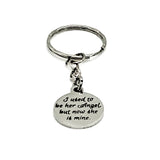 Memorial Keychain, I Used To Be Her Angel But Now She Is Mine Keychain, Remembering Mom, Charm Keychain, Remembering Grandma, Memorial Gift
