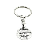 Bible Verse Keychain, Write Down Your Vision Keychain, Scripture Keychain, Bible Verse Charm, Habakkuk 2 2 Bible Verse, Motivational Quote