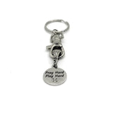 Softball Keychain, Pray Hard, Play Hard Keychain, Softball Player Gift, Daughter Gift, Gift For Her, Softball Daughter, Softball Playoffs