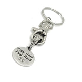 Softball Keychain, Pray Hard, Play Hard Keychain, Softball Player Gift, Daughter Gift, Gift For Her, Softball Daughter, Softball Playoffs