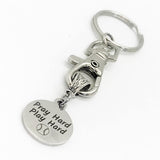 Softball Keychain, Pray Hard, Play Hard Keychain, Softball Player Gift, Daughter Gift, Gift For Her, Softball Daughter, Softball Playoffs