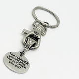 Keychain Gift, The Harder You Work, The Luckier You Get Keychain, Encouraging Gift, Sports Player Gift, Goal Setting Gifts, New Business