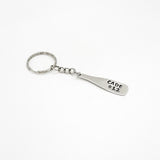 Softball Bat Keychain, Personalized Gift, Hand Stamped Keychain, Softball Player Gift, Softball Mom Gift, Student Athlete Gift