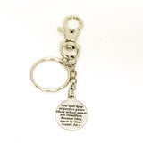 Faith Keychain, Perfect Peace Keychain,  Isaiah 26 3 Keychain, Faith Gift, Christian Gift, Christian Keychain, Clip On Keychain