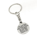 Perfect Peace Keychain, Christian Peace Gift, Isaiah 26 3 Keychain, Scripture Gift, Scripture Quote, Scripture Charm