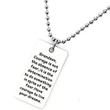 Grandson Gift, Live Your Dreams Necklace, Grandson Necklace, Grandson Courage Gift, Gift To Grandson