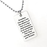 Grandson Gift, Live Your Dreams Necklace, Grandson Necklace, Grandson Courage Gift, Gift To Grandson