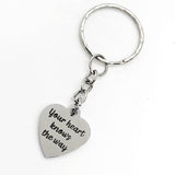 Keychain Gift, Your Heart Knows The Way Keychain, Daughter Gift, Motivating Gift, Encouraging Gift, Charm Keychain
