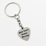Keychain Gift, Your Heart Knows The Way Keychain, Daughter Gift, Motivating Gift, Encouraging Gift, Charm Keychain