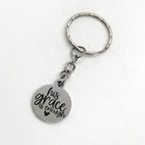 Keychain Gift, His Grace Is Enough Keychain, God’s Grace Charm Keychain, Christian Keychain, Christian Gift, Religious Keychain Gift