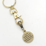 Scripture Gift, As Iron Sharpens Iron Keychain, Proverbs 27 17 Charm, Bible Verse Gift for Her, Sympathy Gift, Christian Encouragement Gift