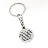 Perfect Peace Keychain, Christian Peace Gift, Isaiah 26 3 Keychain, Scripture Gift, Scripture Quote, Scripture Charm