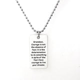 Grandson Gift, Live Your Dreams Necklace, Grandson Necklace, Grandson Courage Gift, Gift To Grandson
