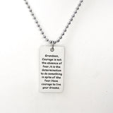 Grandson Gift, Live Your Dreams Necklace, Grandson Necklace, Grandson Courage Gift, Gift To Grandson