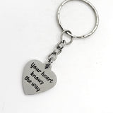 Keychain Gift, Your Heart Knows The Way Keychain, Daughter Gift, Motivating Gift, Encouraging Gift, Charm Keychain