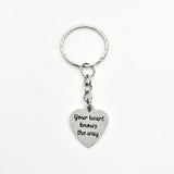 Keychain Gift, Your Heart Knows The Way Keychain, Daughter Gift, Motivating Gift, Encouraging Gift, Charm Keychain