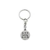 Keychain Gift, All Of Me Loves All Of You Keychain, Love Gift, Wife Gift, Daughter Gift, Wedding Gift, Son Gift, Charm Keychain