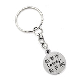 Keychain Gift, All Of Me Loves All Of You Keychain, Love Gift, Wife Gift, Daughter Gift, Wedding Gift, Son Gift, Charm Keychain