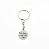 Keychain Gift, Your Heart Knows The Way  Keychain, Encouragement Gift, Motivational Gift, Make It Happen, Daughter Gift