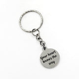 Keychain Gift, Your Heart Knows The Way  Keychain, Encouragement Gift, Motivational Gift, Make It Happen, Daughter Gift