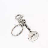 Faith Gift, Faith Keychain, Faith Charm, Charm Keychain, Clip On Keychain, Christian Gift, Christian Keychain