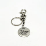 Faith Gift, Grace Wins Keychain, Christian Grace, Keychain Gift, Sunday School Gift, Christian Gift, Scripture Charm Keychain