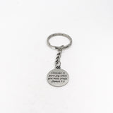 Scripture Gift, Consider It Pure Joy When You Meet Trials, Christian Gift, James 1 2 Keychain, Scripture Quote, Bible Verse Gift