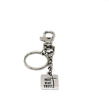 Faith Gift, Pray Wait Trust Keychain, Pray Wait Trust Quote, Clip On Keychain, Christian Gift, Christian Keychain, Faith Keychain