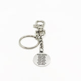 Faith Gift, God’s Timing, God’s Will, God’s Plan, God’s Glory Keychain, Keychain Gift, Christian Gift, Scripture Charm Keychain