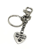 Pet Memorial, Always In My Heart Keychain, Memorial Keychain, Pet Keychain, Dog Mama Gift, Pet Loss Gift, Pet Memorial Gift, Fur Baby Loss