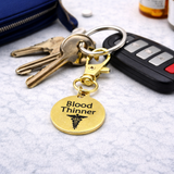 Blood Thinner Gold-Plated Medical Clip Charm