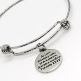 As Iron Sharpens Iron Stainless Steel Expandable Bracelet With Engraved Proverbs 27 17 Charm