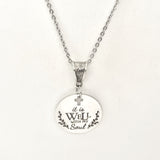 It Is Well With My Soul Necklace Engraved Cross Cut Out Faith Jewelry Inspirational Gift