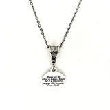 Proverbs 19 21 Necklace Engraved Scripture Charm Faith Jewelry Purpose Of The Lord Necklace