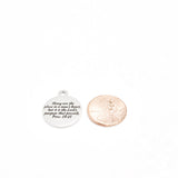Proverbs 19 21 Necklace Engraved Scripture Charm Faith Jewelry Purpose Of The Lord Necklace