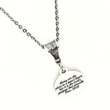 Proverbs 19 21 Necklace Engraved Scripture Charm Faith Jewelry Purpose Of The Lord Necklace