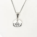 It Is Well With My Soul Necklace Engraved Cross Cut Out Faith Jewelry Inspirational Gift