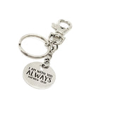 I Am With You Always Matthew 28 20 Clip On Keychain Engraved Bible Verse Charm Christian Gift From JKCE Designs