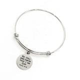 Be Still And Know That I Am God Stainless Steel Bangle Bracelet With Engraved Bible Verse Charm Christian Gift