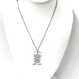 Always Pray Faith Necklace Stainless Steel Christian Jewelry Inspirational Religious Scripture Necklace Encouragement Gift