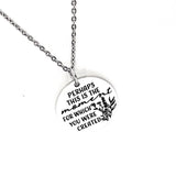 Perhaps This Is The Moment Necklace Stainless Steel Engraved Charm Esther 4 14 Faith Jewelry