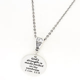 Gods Strength Is Made Perfect In My Weakness Necklace 2 Cor 12 9 Christian Jewelry