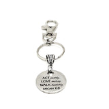 Act Justly Love Mercy Walk Humbly Keychain Micah 6 8 Bible Verse Gift