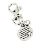 Genuine Mustard Seed Faith Clip On Charm With Scripture Engraving
