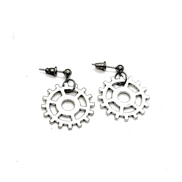 Gear Charm Earrings, Gearhead Gift, Machinist Gift, Wife Gift, Mechanic, Gift For Her, Daughter Gift, Equipment Lover, Machine Worker Gift