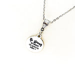 Be Strong And Courageous For I Am With You Necklace, Joshua 1 9, Faith Jewelry, Christian Gift, Wife Gift, Daughter Gift, Baptism, Scripture