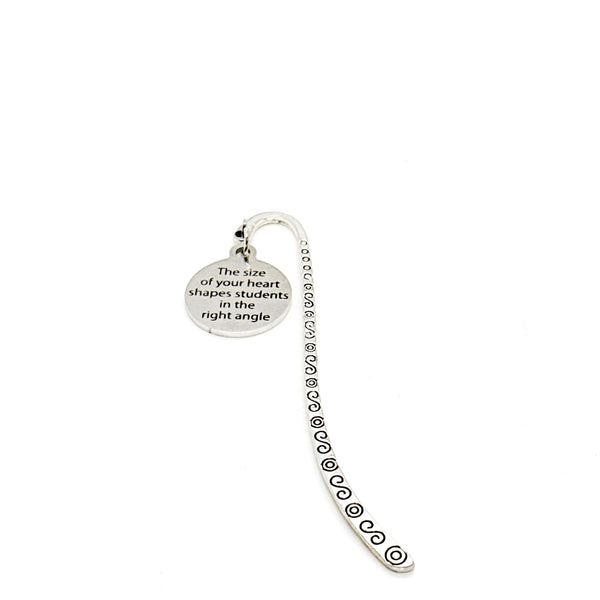 The Size Of Your Heart Shapes Your Students In The Right Angle Bookmark, Geometry Teacher Pun, Teacher Gift, End Of Year, New Teacher